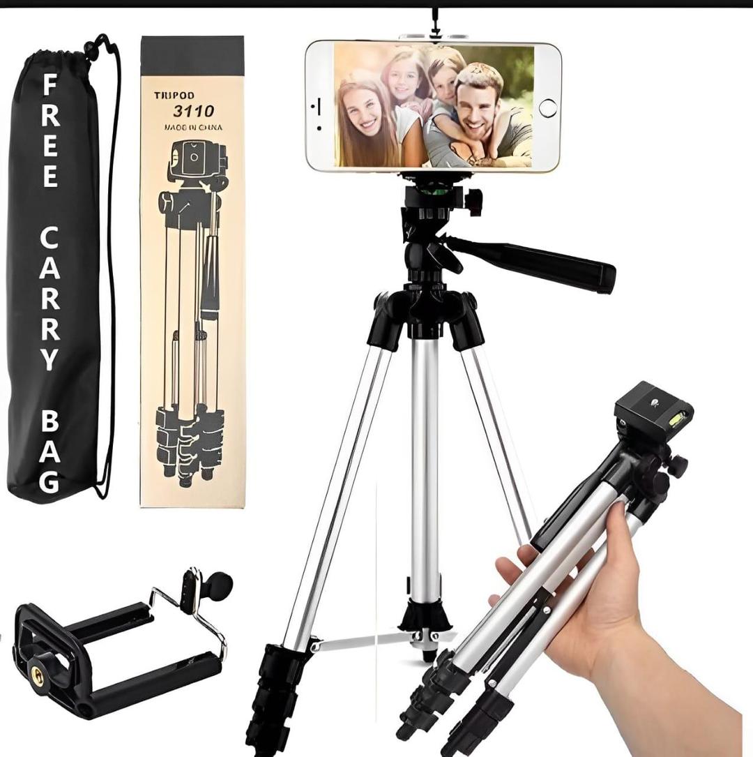3.5ft Adjustable Tripod Stand for Mobile & Camera with Bag