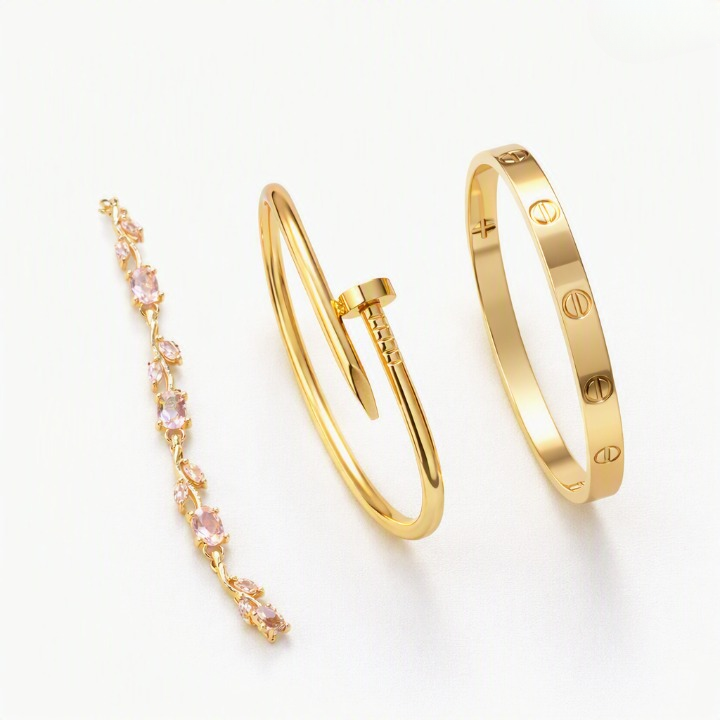 GoldenBloom™ – 3-Piece Elegant Bracelet Collection