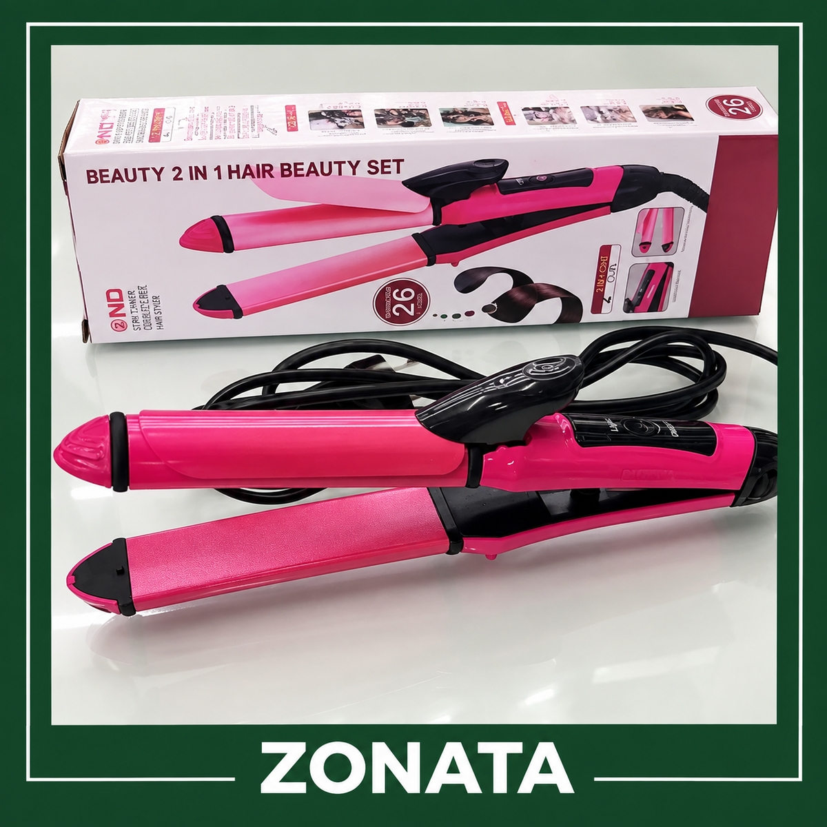 Nova® 2-in-1 Ceramic Hair Styling Tool – Curler & Straightener