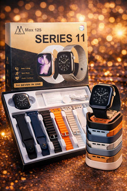 NexaUltra™ Series 11 — 7-in-1 Smartwatch with Bluetooth Calling & 7 Straps